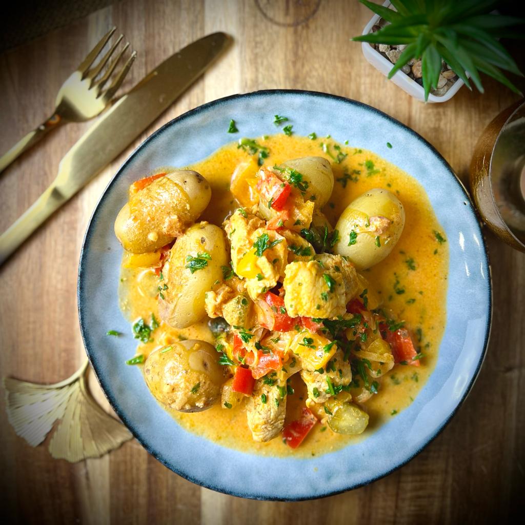 Herzhafte Hähnchenpfanne aus der Sauteuse