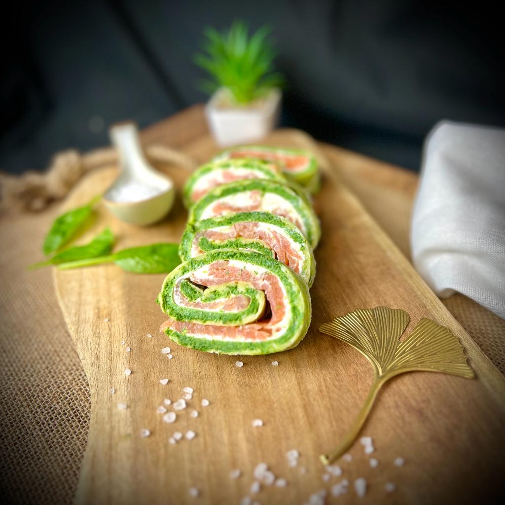 Lachs-Spinat-Rolle vom James.