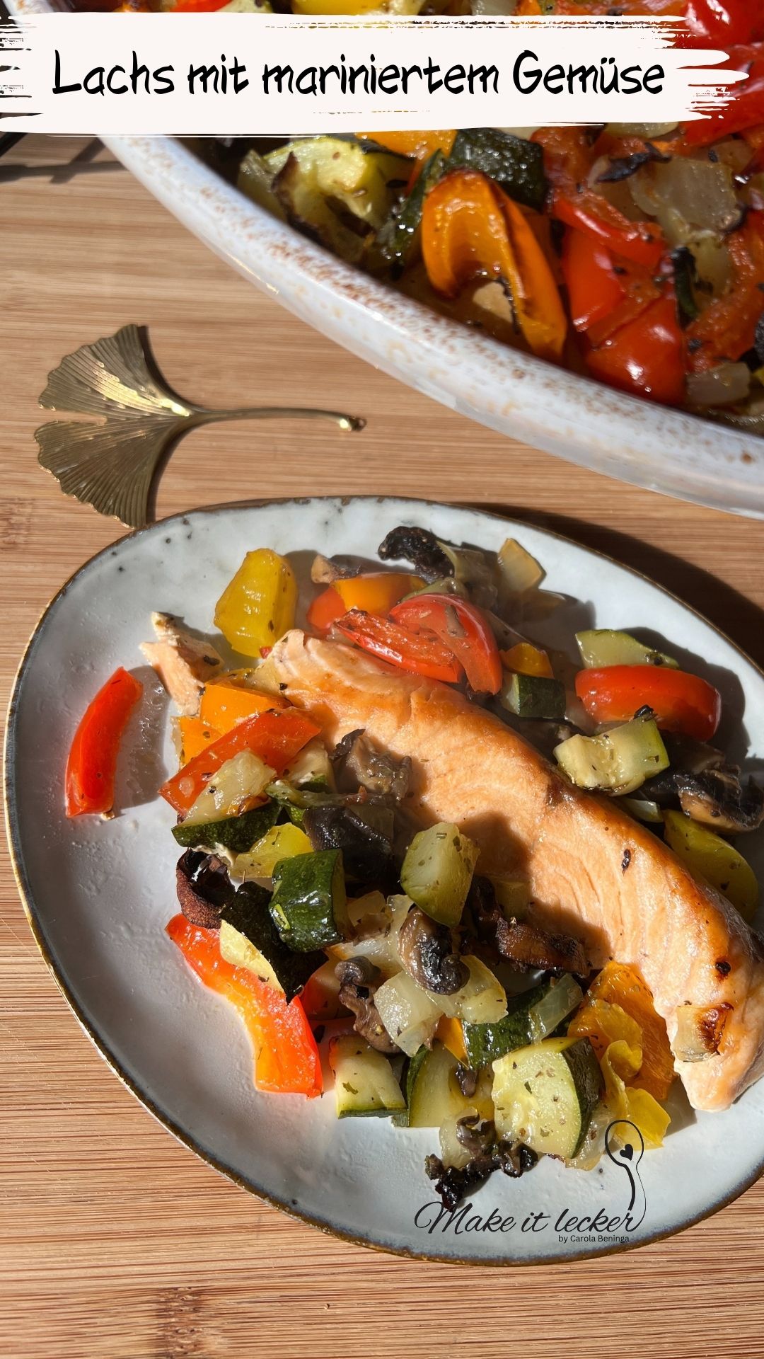 Lachs mit mariniertem Gemüse